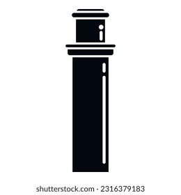 Factory chimney icon simple vector. Smoke roof. Stack fire