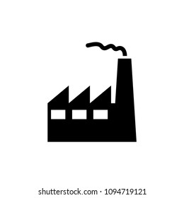 Factory with chimney vector icon
