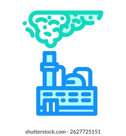 factory chimneys releasing smoke chemical pollution color icon vector. factory chimneys releasing smoke chemical pollution sign. isolated symbol illustration