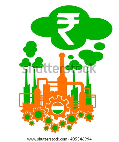 factory colors flag india metaphor indian stock vector royalty free