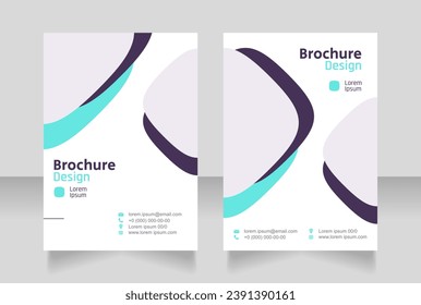 Factory contact info brochure design. Template set with copy space for text. Premade corporate reports collection. Editable 2 paper pages
