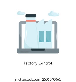 Factory Control Vector Flat Icon Design illustration Symbol on White background EPS 10 File
