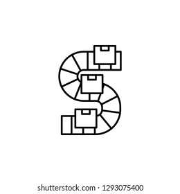 factory, conveyor, production icon. Element of production icon for mobile concept and web apps. Thin line factory, conveyor, production icon can be used for web and mobile