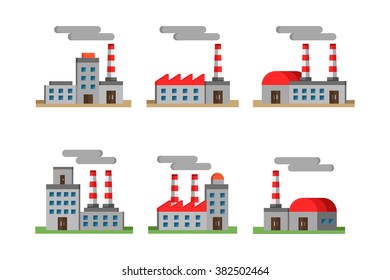 Factory Corporation Vector Icons 2