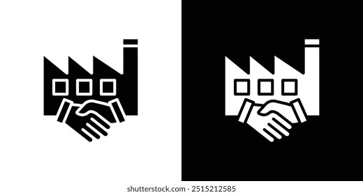 Fatory deal ícone logotipo definir vetor