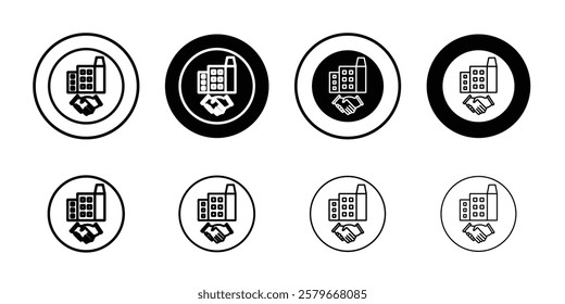 Factory deal icon Outline thin set pack series