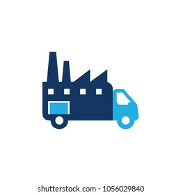 Factory Delivery Logo Icon Design