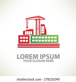 Factory design logo template,colour concept design,clean vector