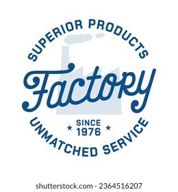 Factory design template. Authentic T-Shirt Design. Vector and Illustration.