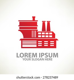 Factory design,logo template,colour concept design,clean vector