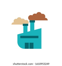 Factory and dirty smoke design, Climate change global warning environment nature pollution green and extreme danger theme Vector illustration