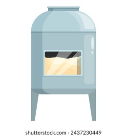 Factory dough mixer icon cartoon vector. Bread production line. Delivery seed product