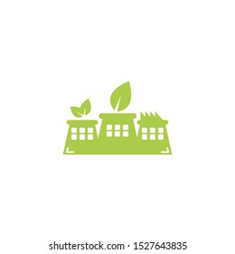 factory eco friendly fill style icon vector illustration design