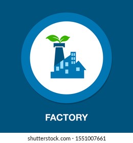 factory ECO power plants. vector factory buildings element. industrial icon