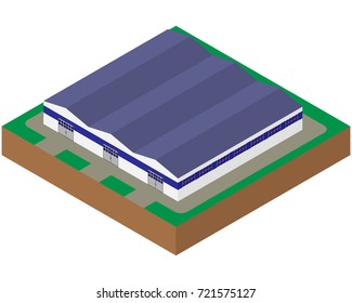 Factory element. Shop. Isometric 3D. 