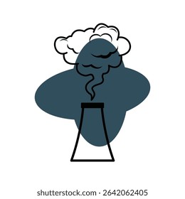 Factory Emissions from Industrial Chimney Icon