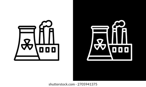 Design des weißen Symbolsatzes für Werksemissionen