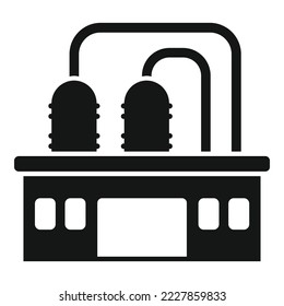 Factory energy icon simple vector. Global earth. Climate disaster