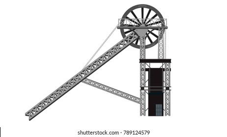 Factory engine isolated vector illustration