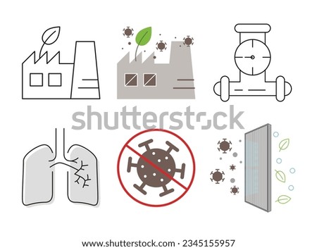 Factory, environmental pollution, air pollution, lungs, cough, virus, filter, environment, dust, fine dust, respiratory system, yellow dust