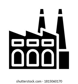 factory environmental pollution glyph icon vector. factory environmental pollution sign. isolated contour symbol black illustration