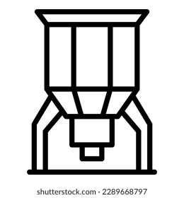 Factory equipment icon outline vector. Glass production. Window pvc
