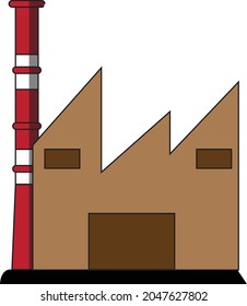 A factory with exhaust pipe 