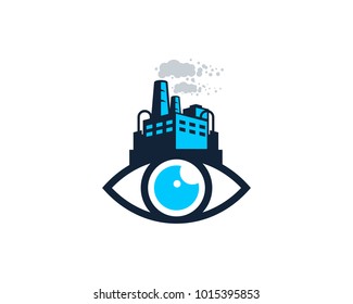 Factory Eye Icon Logo Design Element