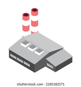 factory facilities industrial isometric icon