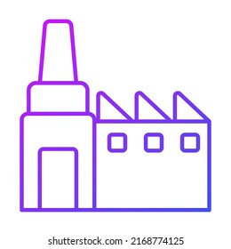 factory Finance Related Vector Line Icon. Editable Stroke Pixel Perfect.