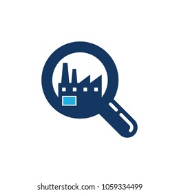 Factory Find Logo Icon Design