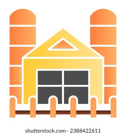 Icono plano de fábrica. Iconos de color de granja en estilo plano de moda. Diseño de estilo gradiente agrícola, diseñado para web y app. Eps 10