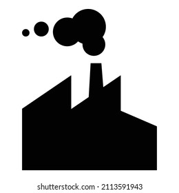 Factory Flat Icon Isolated On White Background