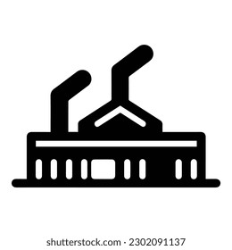 Factory Flat Icon Isolated On White Background
