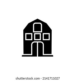 Factory flay icon. Industrial icon
