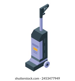 Icono de lavadora de piso de fábrica Vector isométrico. Limpieza de agua. Centro de cuidados
