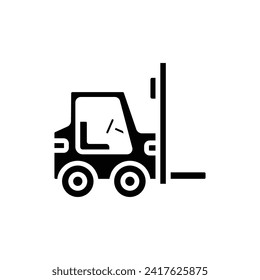 Factory Forklift Filled Icon Vector Illustration