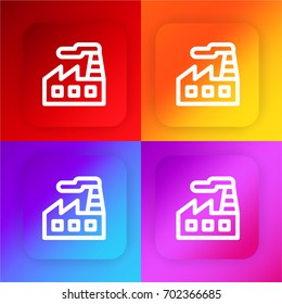 Factory four color gradient app icon set