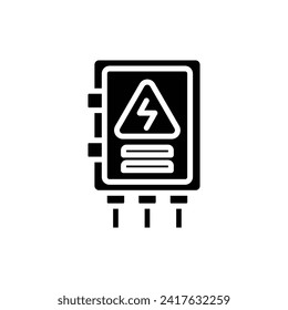 Factory Fuse Box Filled Icon Vector Illustration