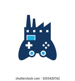 Factory Game Logo Icon Design