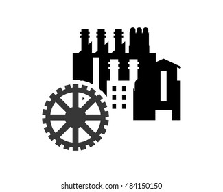 factory and gear icon