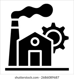 Factory Gear Icon Element For Design