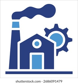 Factory Gear Icon Element For Design