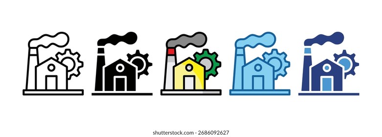 Factory Gear Icon Element For Design