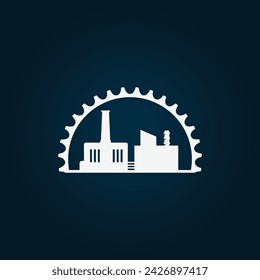 
factory gear services industry Vector icon design illustration     