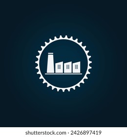 
factory gear services industry Vector icon design illustration     