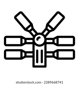 Factory glass icon outline vector. Bottle production. Making process