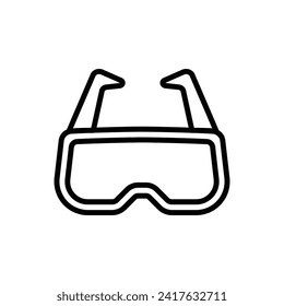 Factory Glasses Outline Icon Vector Illustration