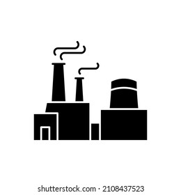 factory glyph icon vector isolated on white background