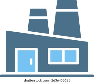 Factory Glyph Two Colour Icon
